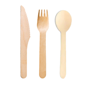 Disposable Wooden Cutlery (100 pcs)