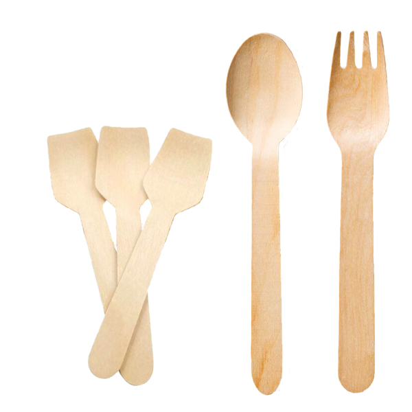 Disposable Wooden Cutlery (100 pcs)