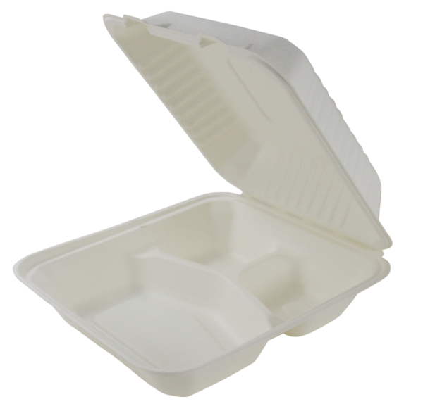 B0253 - 1300ml 3 Compartment Clamshell - Image 3