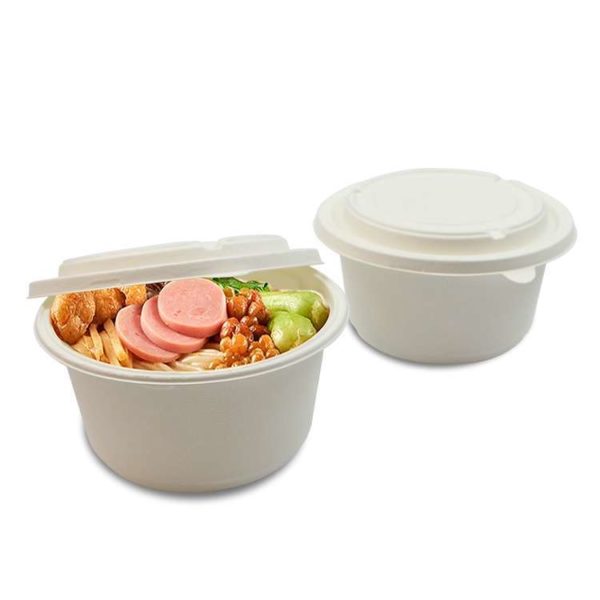 Compostable Sugarcane Bowl - 1000ml - Image 3