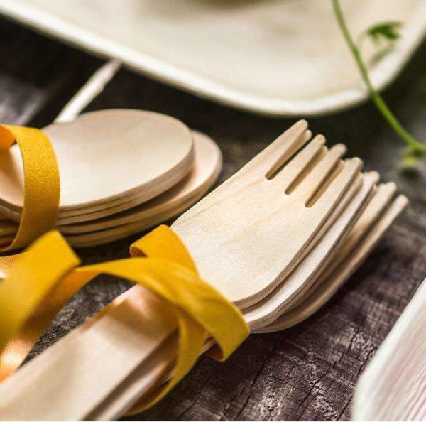 Disposable Wooden Cutlery (100 pcs) - Image 5