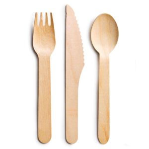 Disposable Wooden Cutlery (100 pcs)