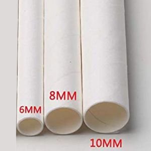 4 Ply Paper Straws - 3 Diameters/2 colors/wrapped or unwrapped (500pcs)