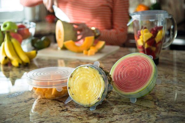 Silicone Stretch Lids, Set of 6 - Clear colour - Image 4