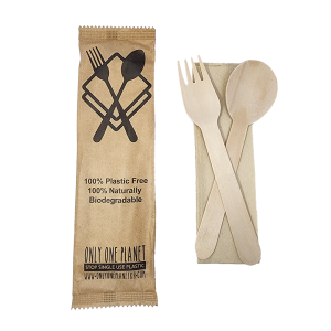 3 Pc Cutlery Set in Sealed Sleeve (Fork/Soup Spoon/Napkin)