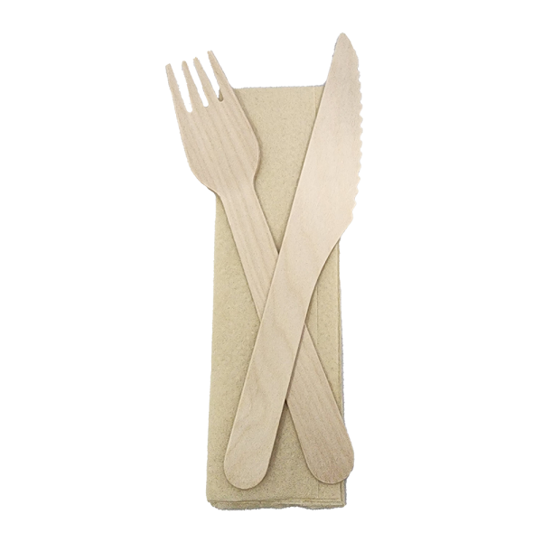 3 Pc Cutlery Set in Sealed Sleeve (Knife/Fork/Napkin) - Image 3